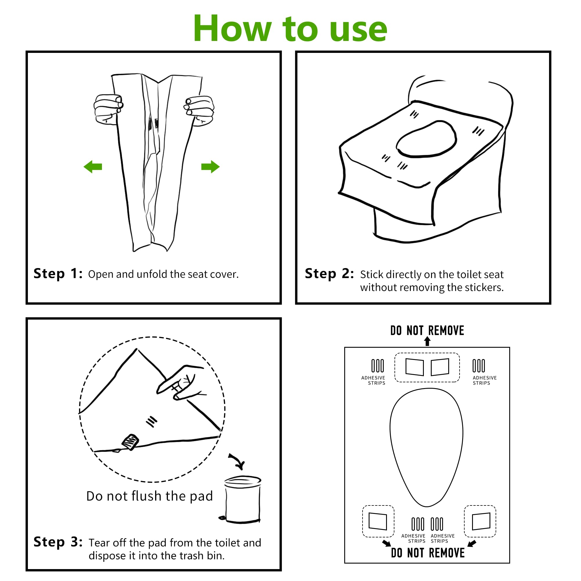 TenFans travel toilet seat covers in a public restroom or airplane setting.