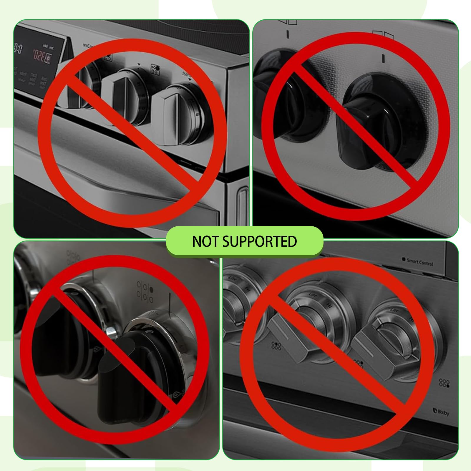 TENGYYY stove knob safety covers with transparent guards blending with kitchen finishes.