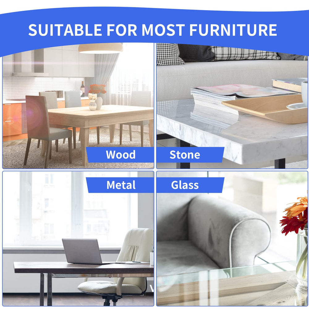 TenLaitech clear corner protectors shown on furniture in real-life setup
