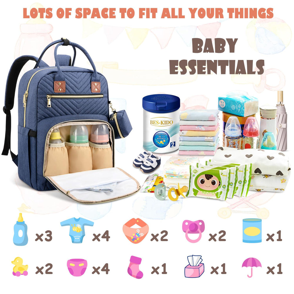 Rear strap detail on Tenot diaper bag backpack for comfortable carry