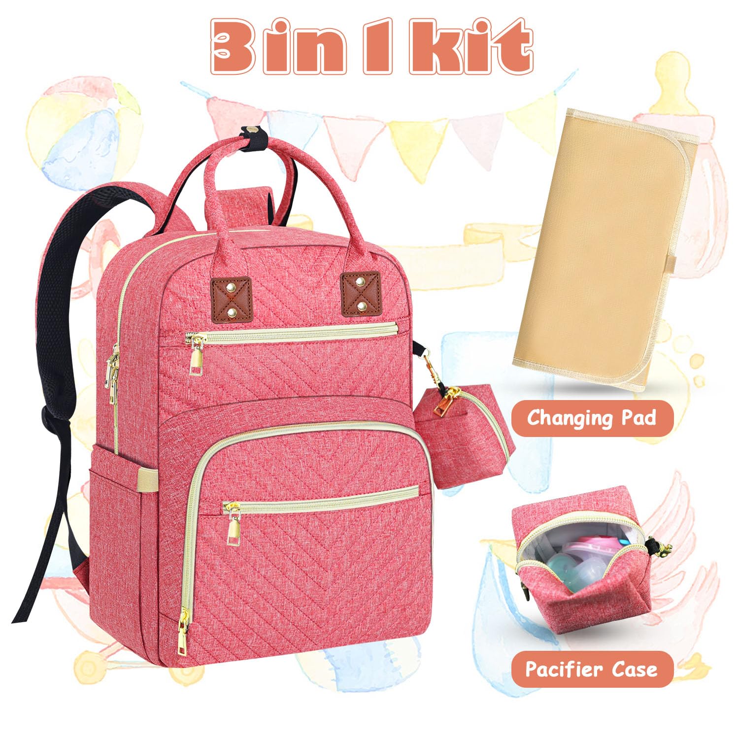 Tenot detachable pacifier case keeps small items within reach.