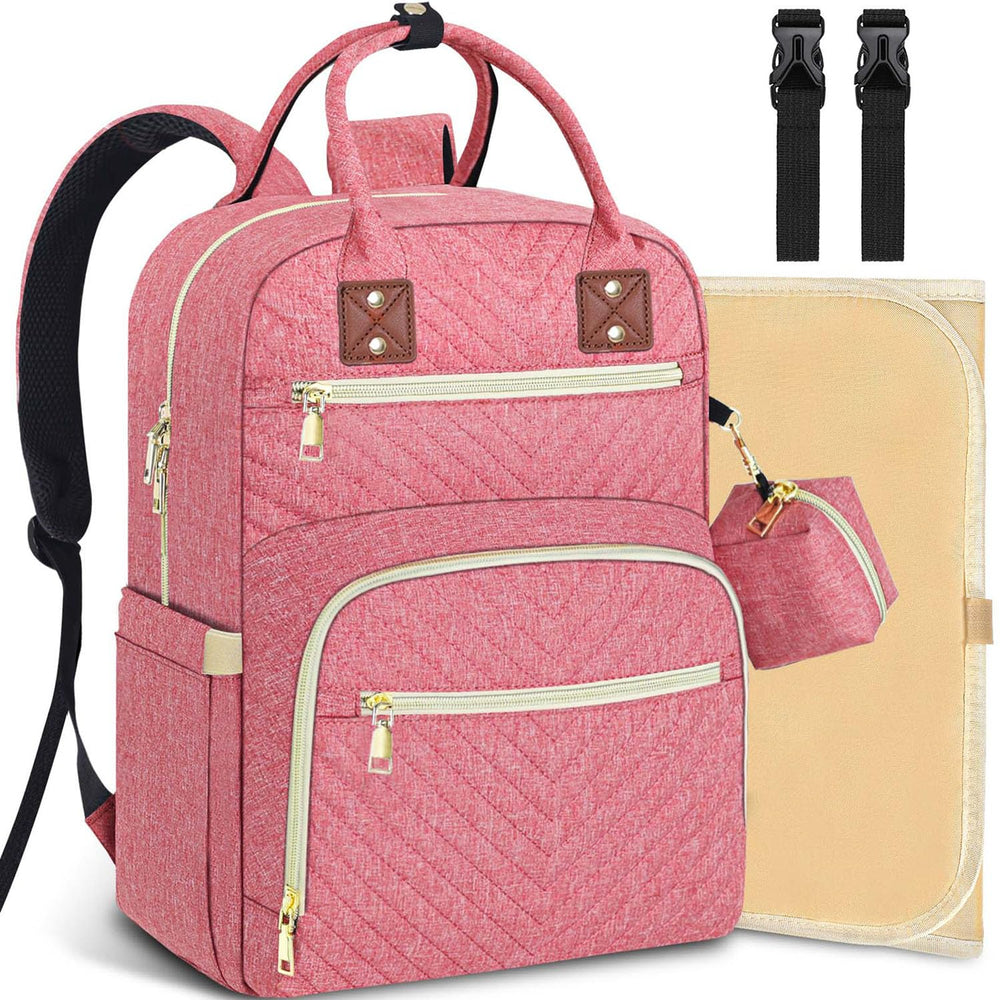 Tenot diaper bag backpack with foldable changing pad for on-the-go diaper changes.