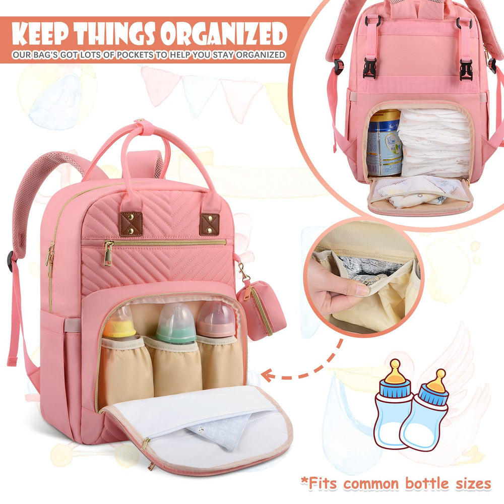 Tenot baby diaper bag backpack pacifier case keeps soothing items organized.