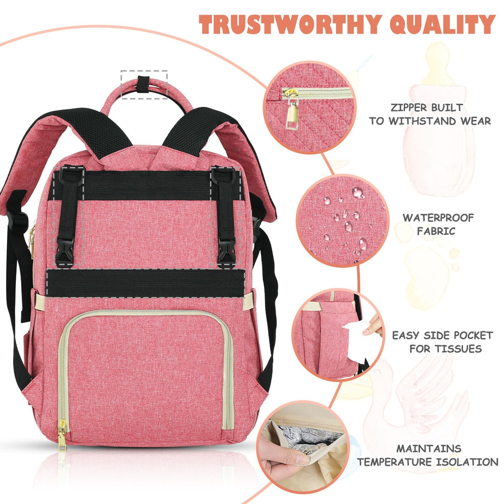 Tenot diaper bag backpack uses water-resistant fabric for daily durability.