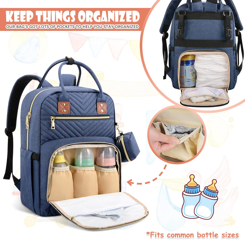 Foldable changing pad included with Tenot diaper bag for quick changes