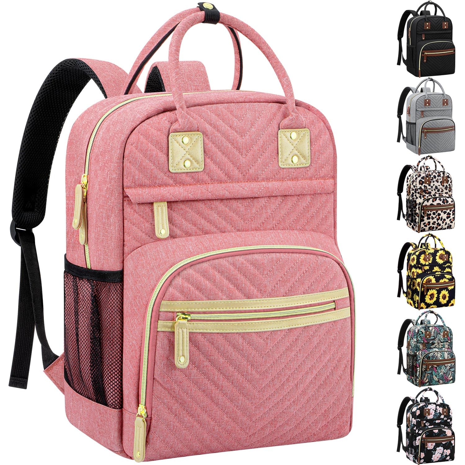 Tenot diaper bag front view showing a spacious main compartment for quick access to baby essentials.