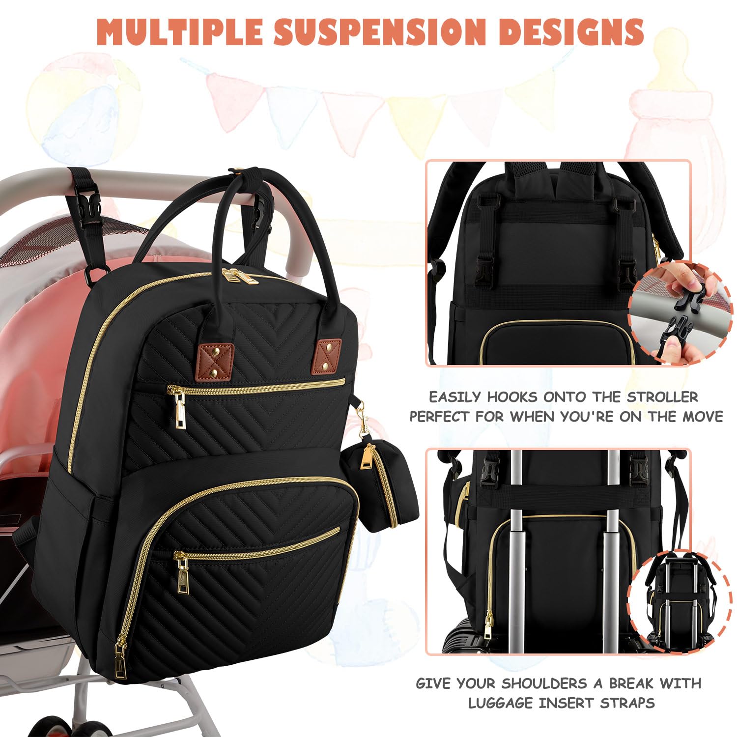 Tenot bag with padded shoulder straps for comfort