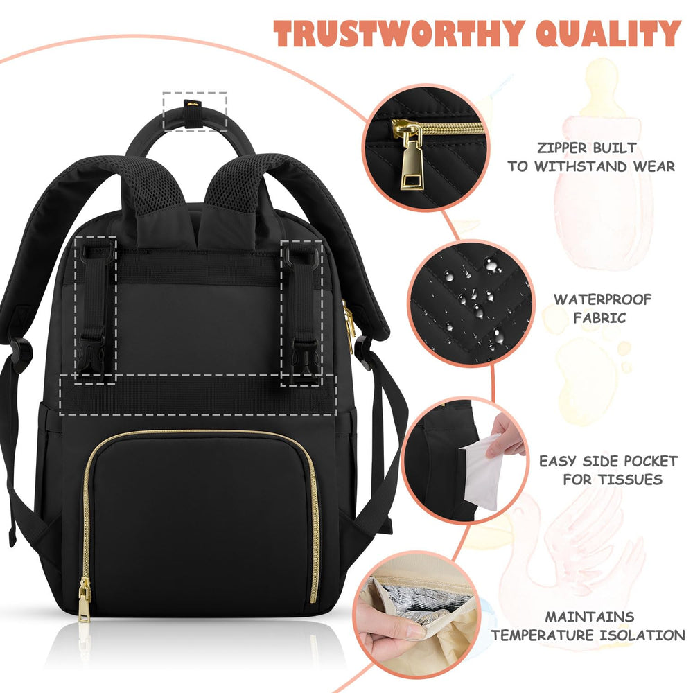 Tenot diaper bag features durable water-resistant fabric