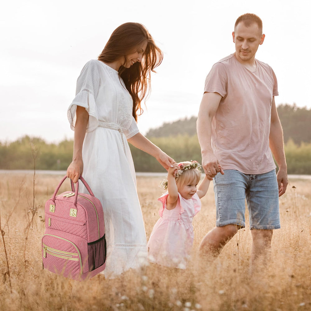 Tenot bag worn as backpack with durable shoulder straps for versatile use.