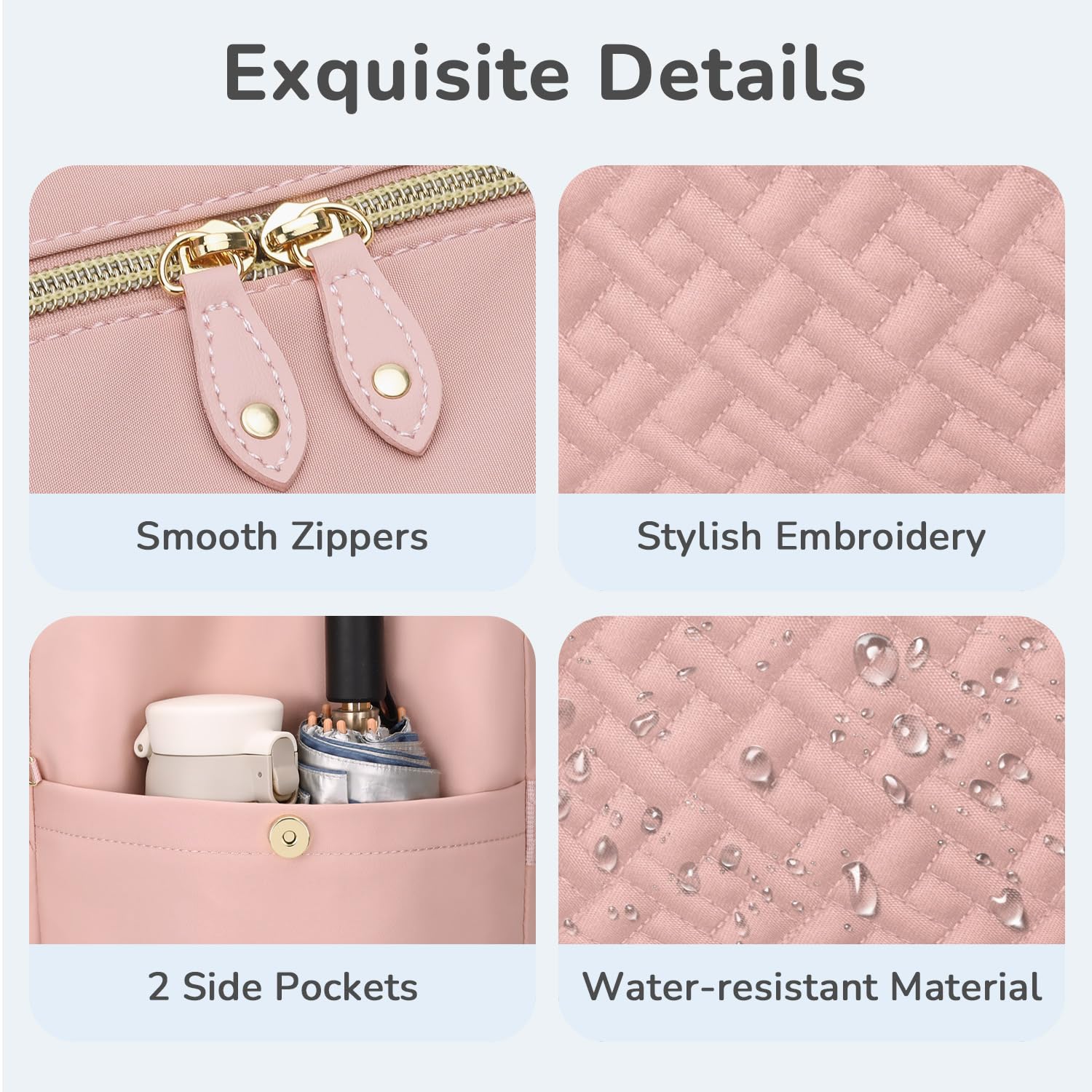Tenot convertible diaper bag can be carried as tote, shoulder, or crossbody.