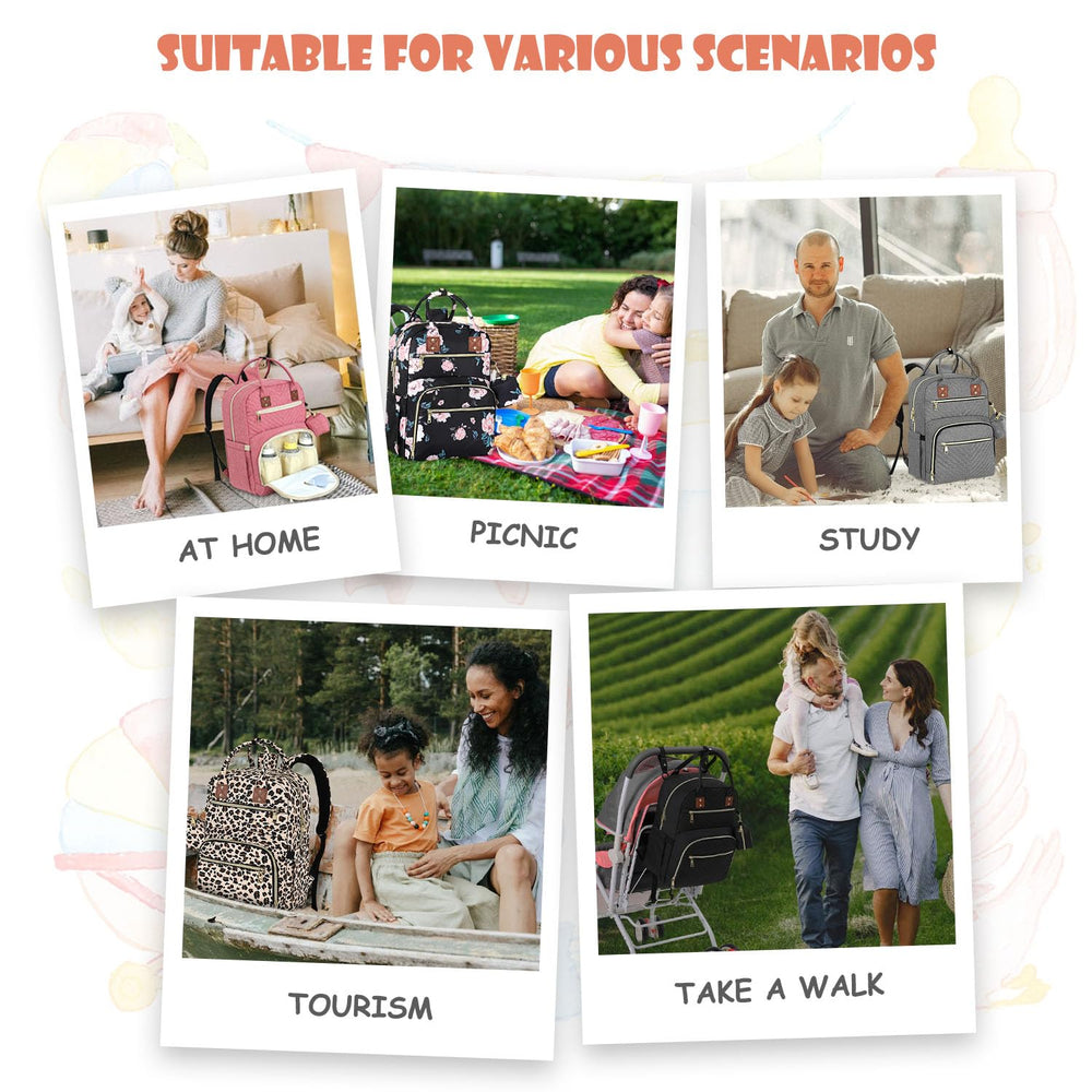 Tenot diaper backpack interior with multiple pockets for organized items