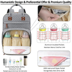 Tenot diaper bag with ten pockets for organized baby gear on the go.