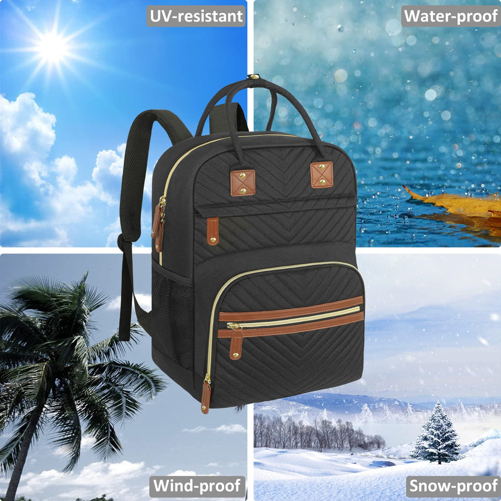 Durable zippers and reinforced stitching on the Tenot diaper bag backpack