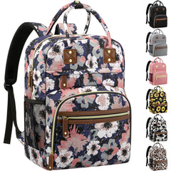 Tenot diaper bag backpack with floral pattern for stylish baby day trips