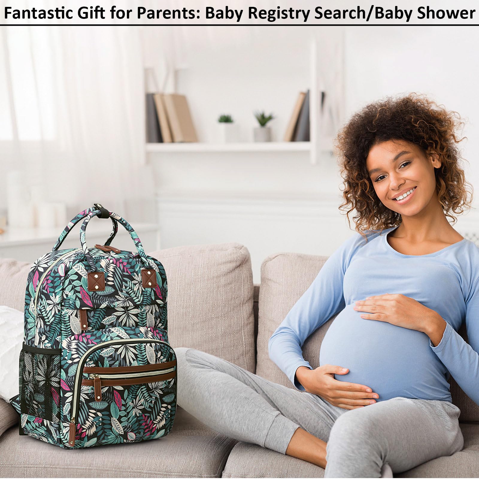 Tenot diaper bag convertible for mom or dad with practical pockets