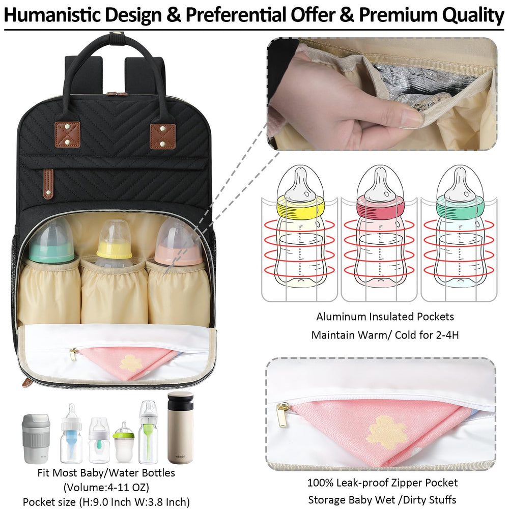 Tenot backpack with insulated bottle pockets for on-the-go warmth or cooling