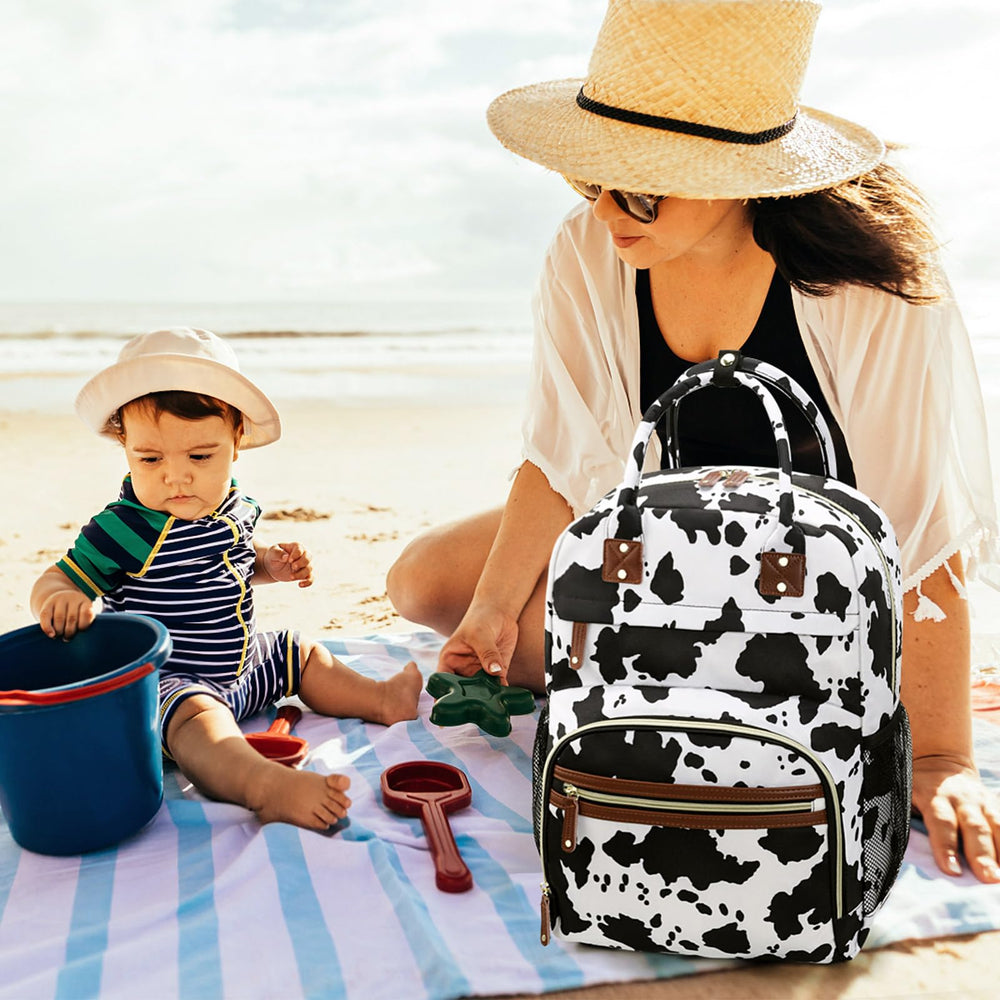 Tenot diaper bag includes detachable stroller straps for on-the-go use.