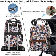 Detachable stroller straps on Tenot diaper bag for easy travel
