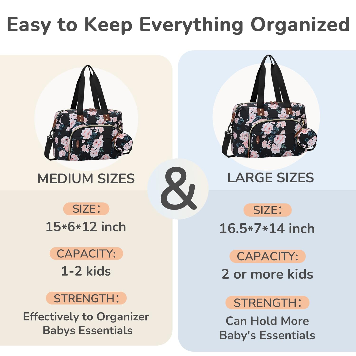 Tenot black pink floral detail adds chic practicality