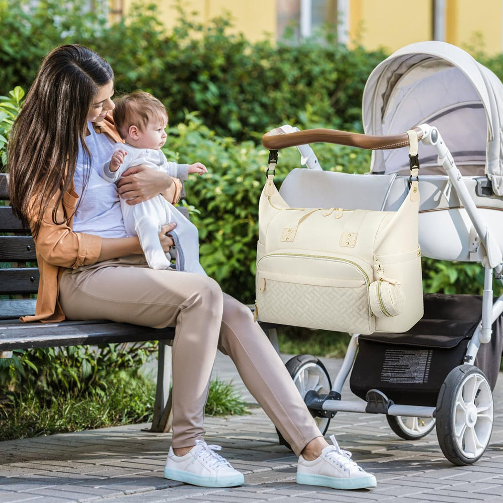 Tenot diaper bag tote convertible design adapts as shoulder, crossbody, or travel bag