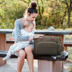 Tenot diaper bag tote insulated pockets keep bottles warm or cool on the go