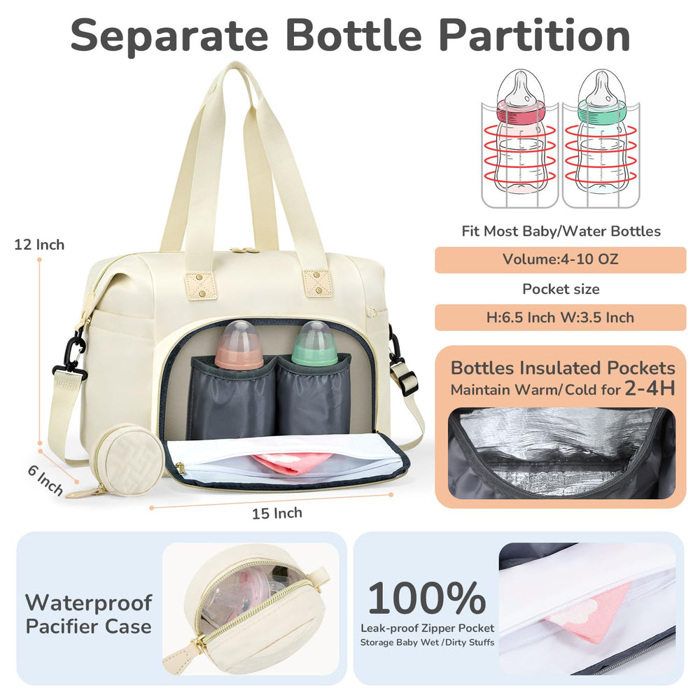 Tenot diaper bag tote pram clip enables hands-free strolling and easy attachment