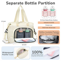 Tenot diaper bag tote pram clip enables hands-free strolling and easy attachment