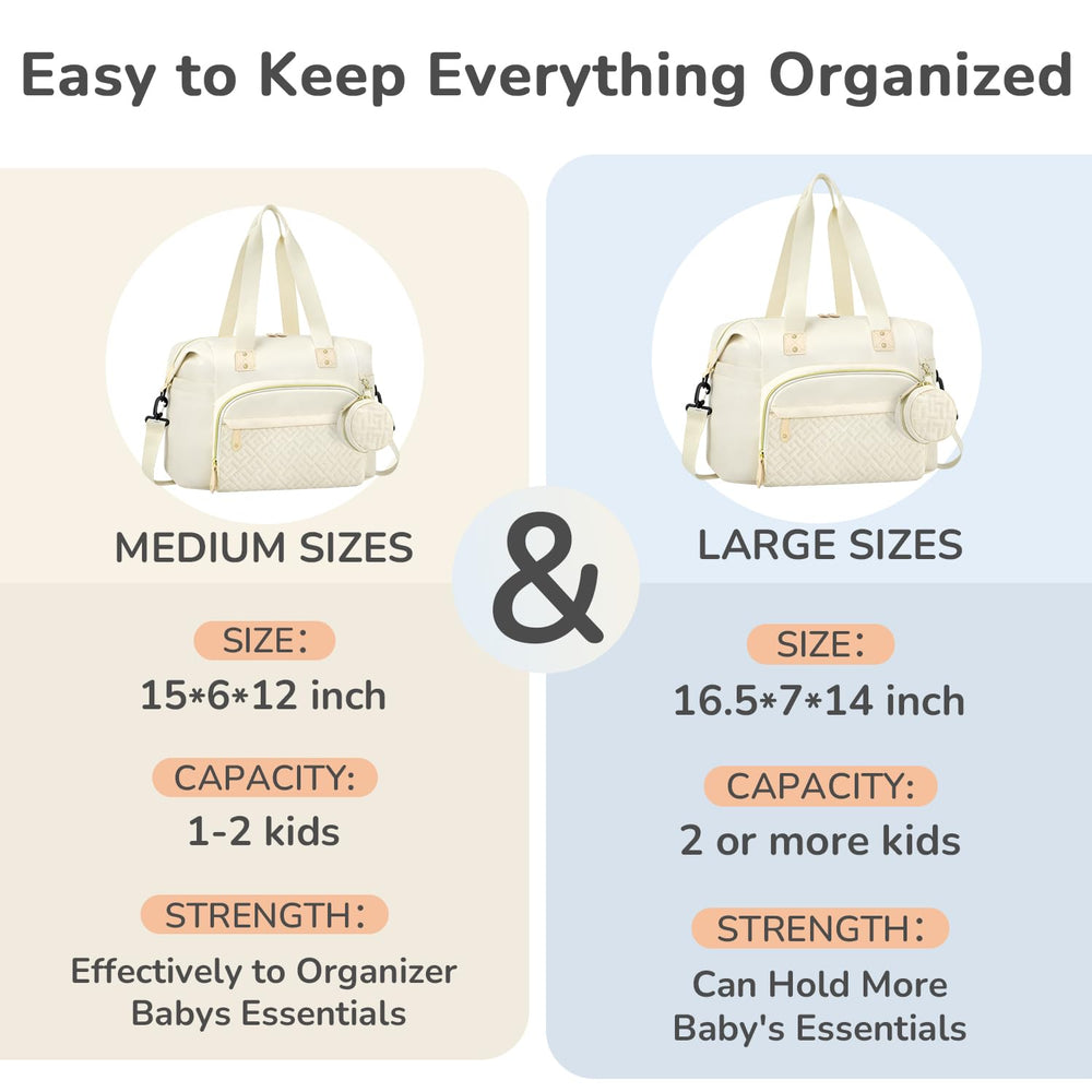 Tenot diaper bag tote spacious main compartment ideal for nappies, snacks, and books