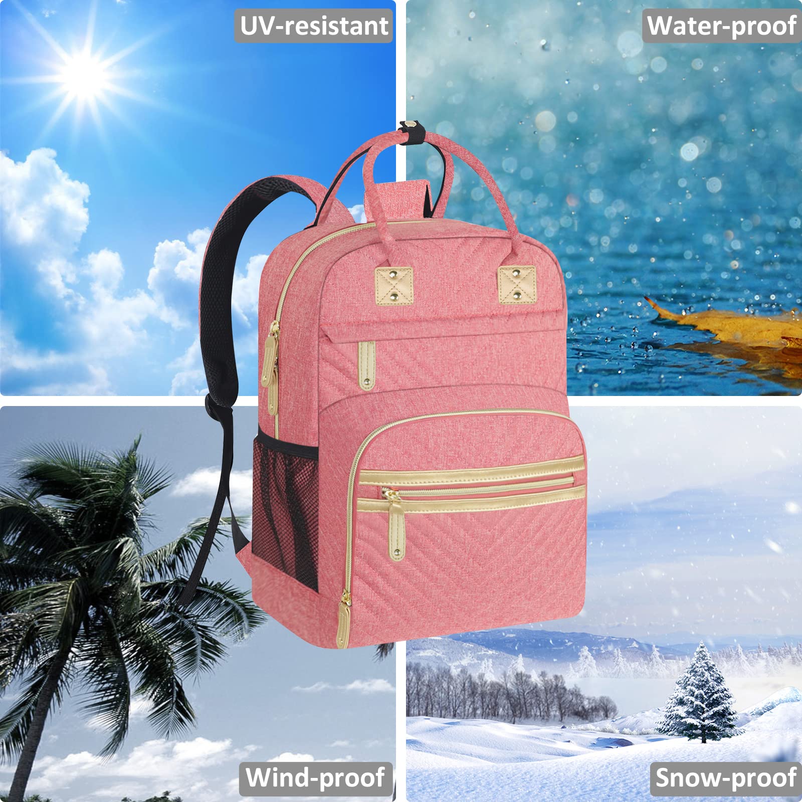 Tenot pink colorway appeals to both moms and dads with a stylish, gender-friendly look.