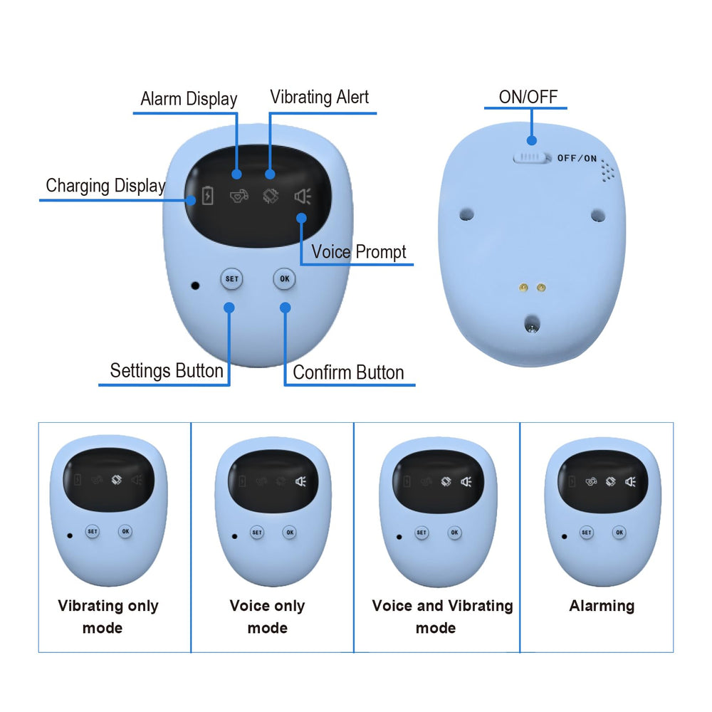 TENQIU travel-friendly case blue enables on-the-go monitoring