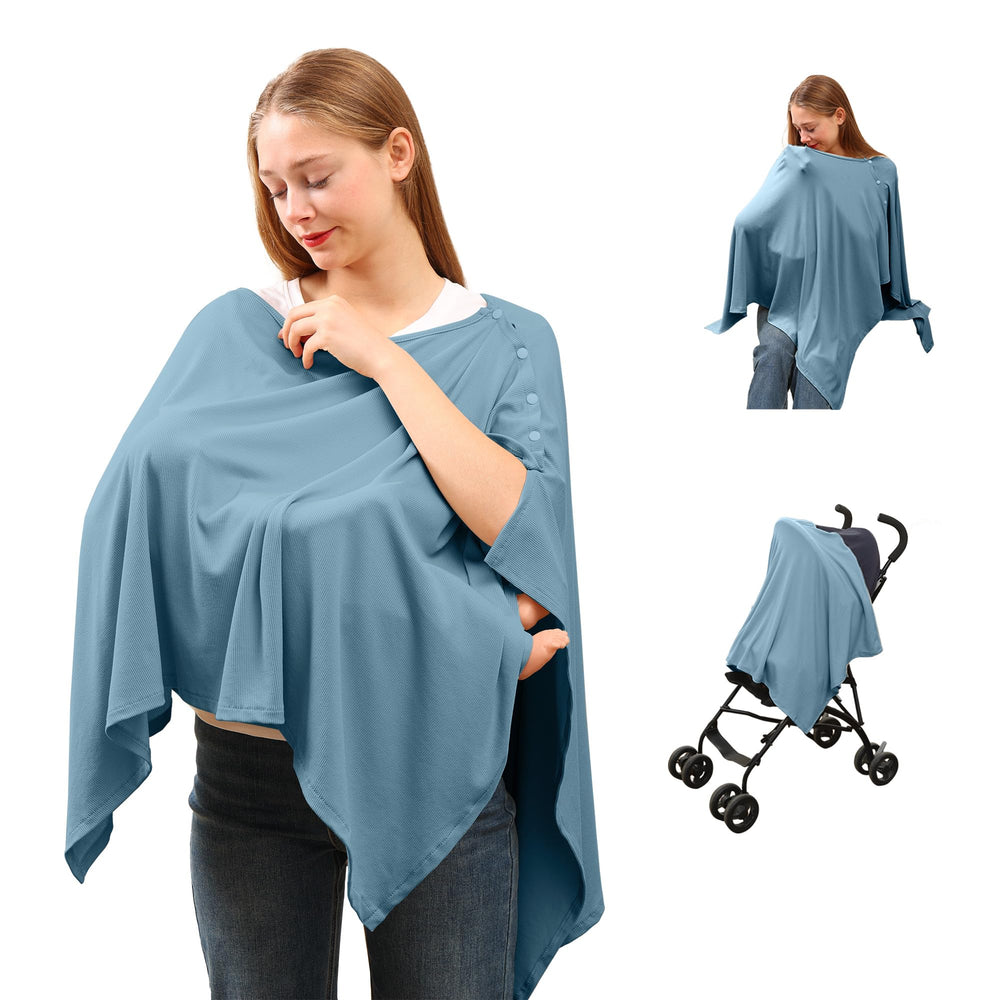 TENTIDE nursing cover in bamboo fabric offers soft, breathable privacy during feeds.