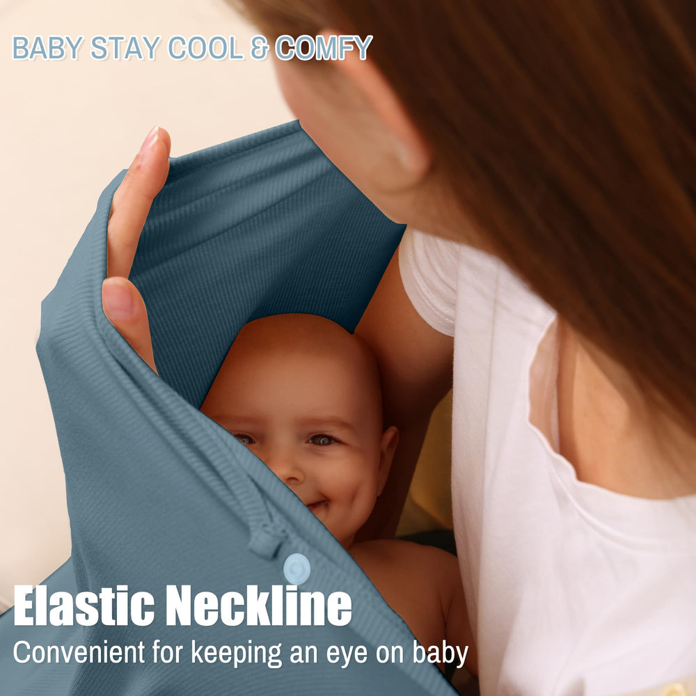 TENTIDE nursing cover with wide coverage for mom and baby during feeding.