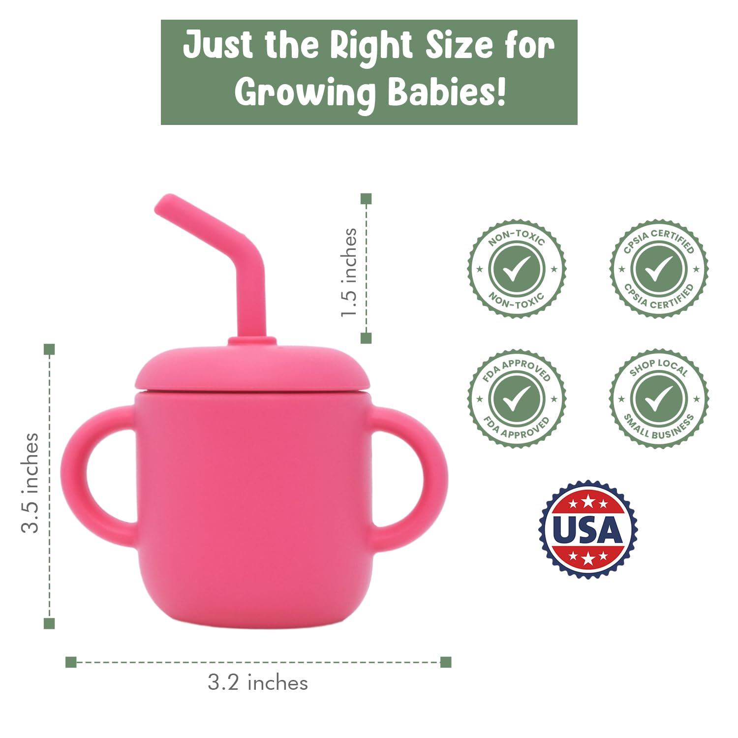 Teo 3-in-1 cup with double handles for easy grip