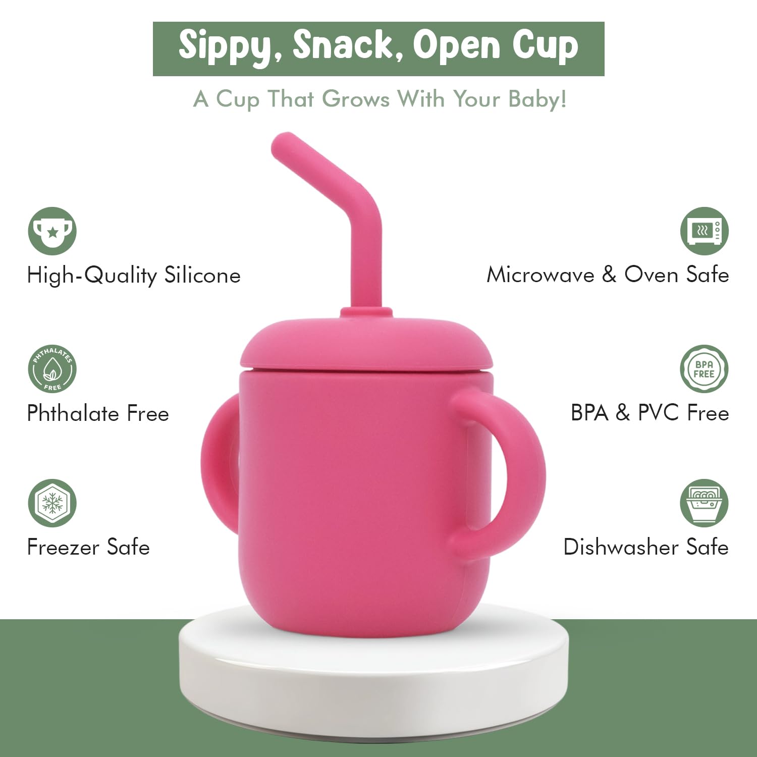 Teo 3-in-1 cup featuring a straw lid for controlled drinking