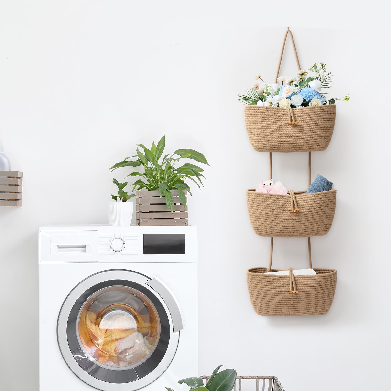 TeoKJ 3-Tier basket care and folding demonstration for easy storage.