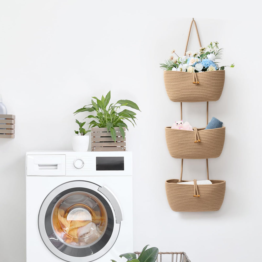 TeoKJ 3-Tier basket care and folding demonstration for easy storage.