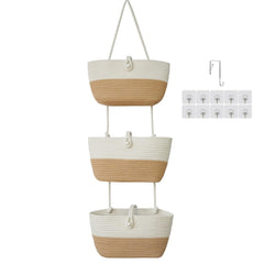 TeoKJ 3-tier over-door basket for compact organization and charm