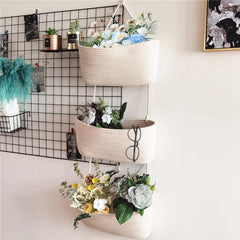 TeoKJ baskets with door hooks easy wall-mounted setup