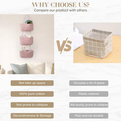 TeoKJ cotton rope nursery baskets provide soft, durable storage.