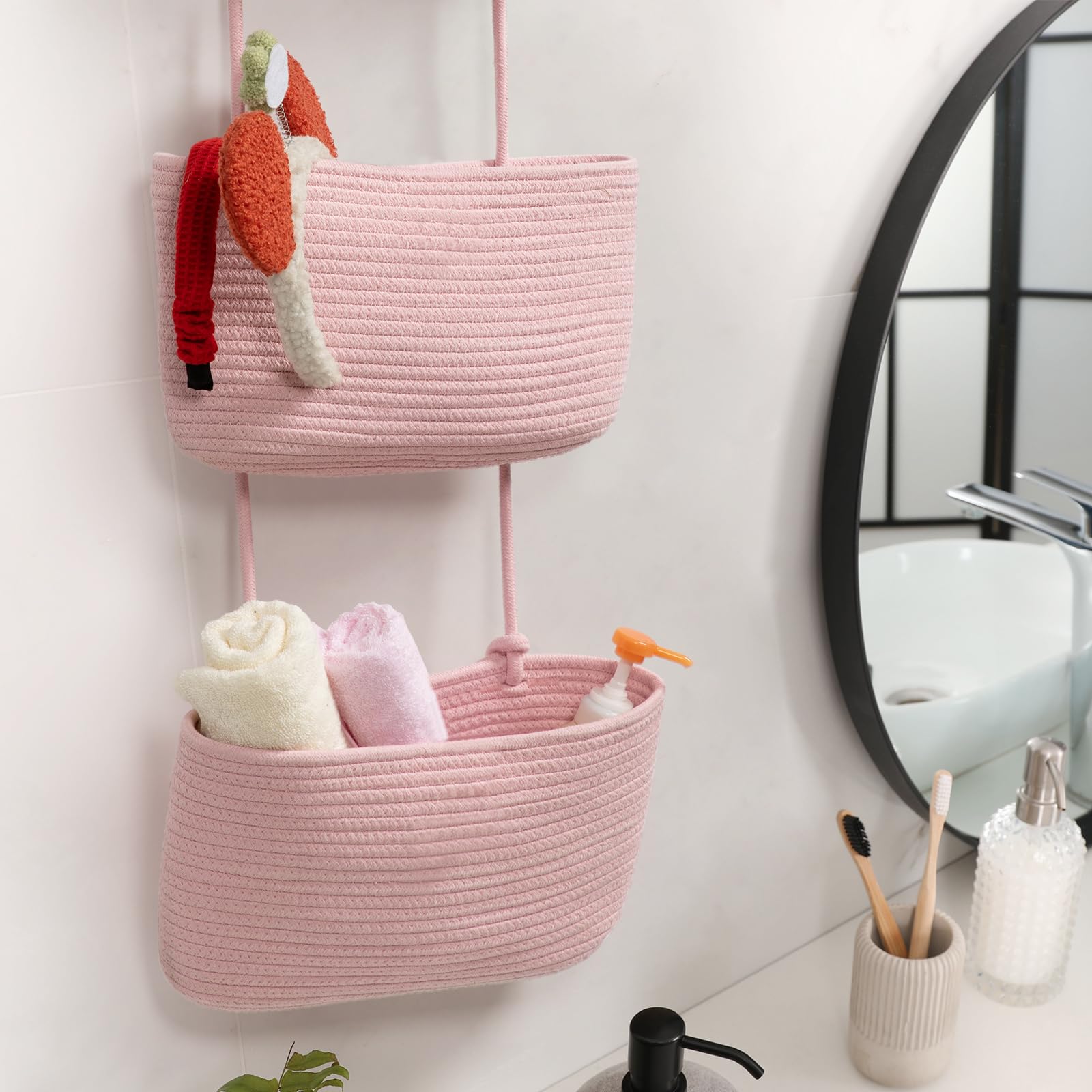 TeoKJ cotton-woven storage baskets make a thoughtful baby shower gift.