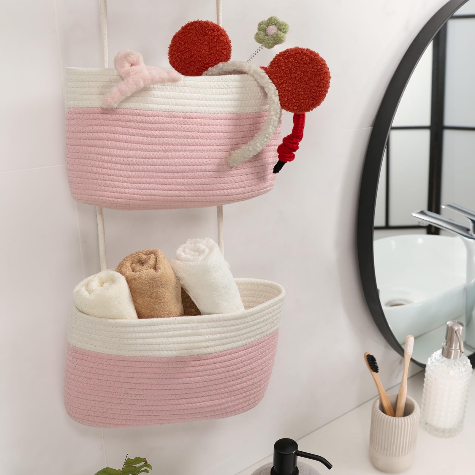 TeoKJ decorative rope baskets for nursery or living room.