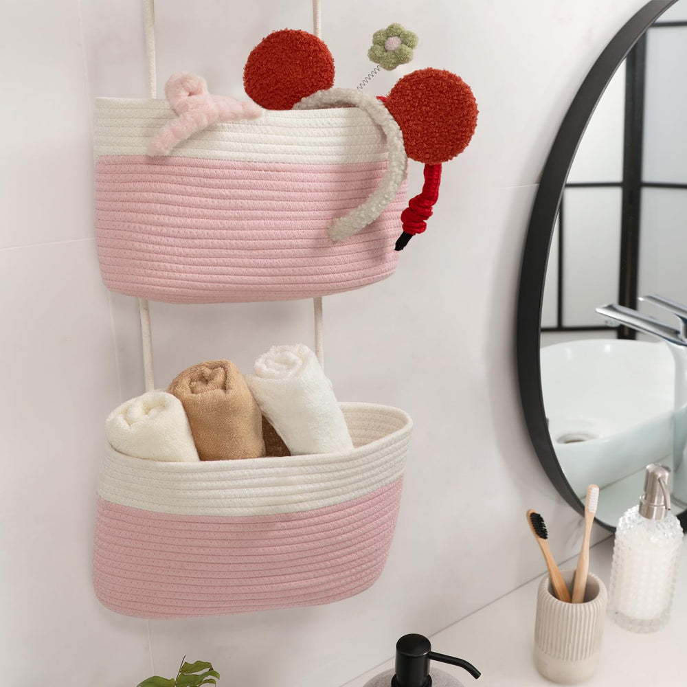 TeoKJ decorative rope baskets for nursery or living room.