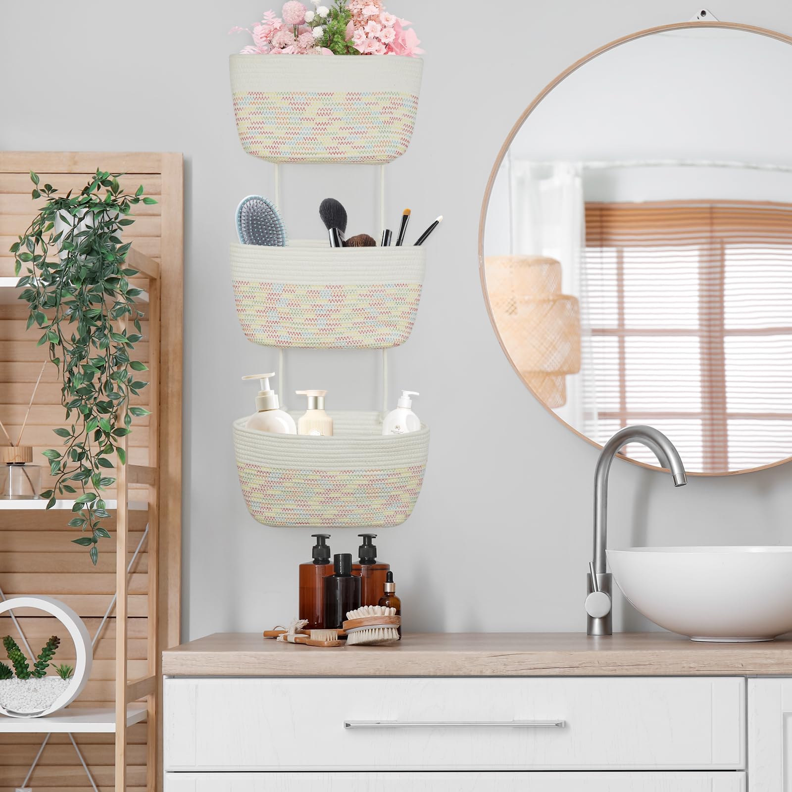 TeoKJ durable, skin-friendly cotton material keeps clutter organized.