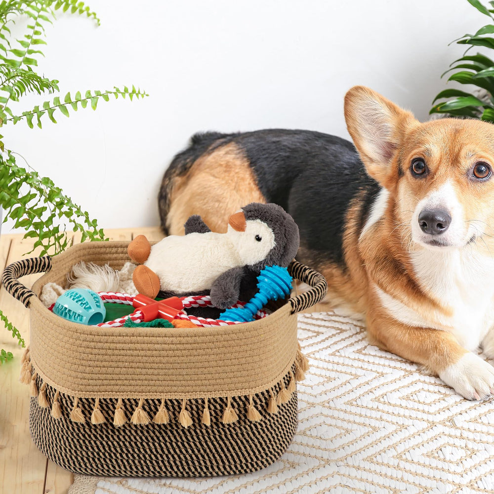 TeoKJ durable cotton rope baskets withstand daily use