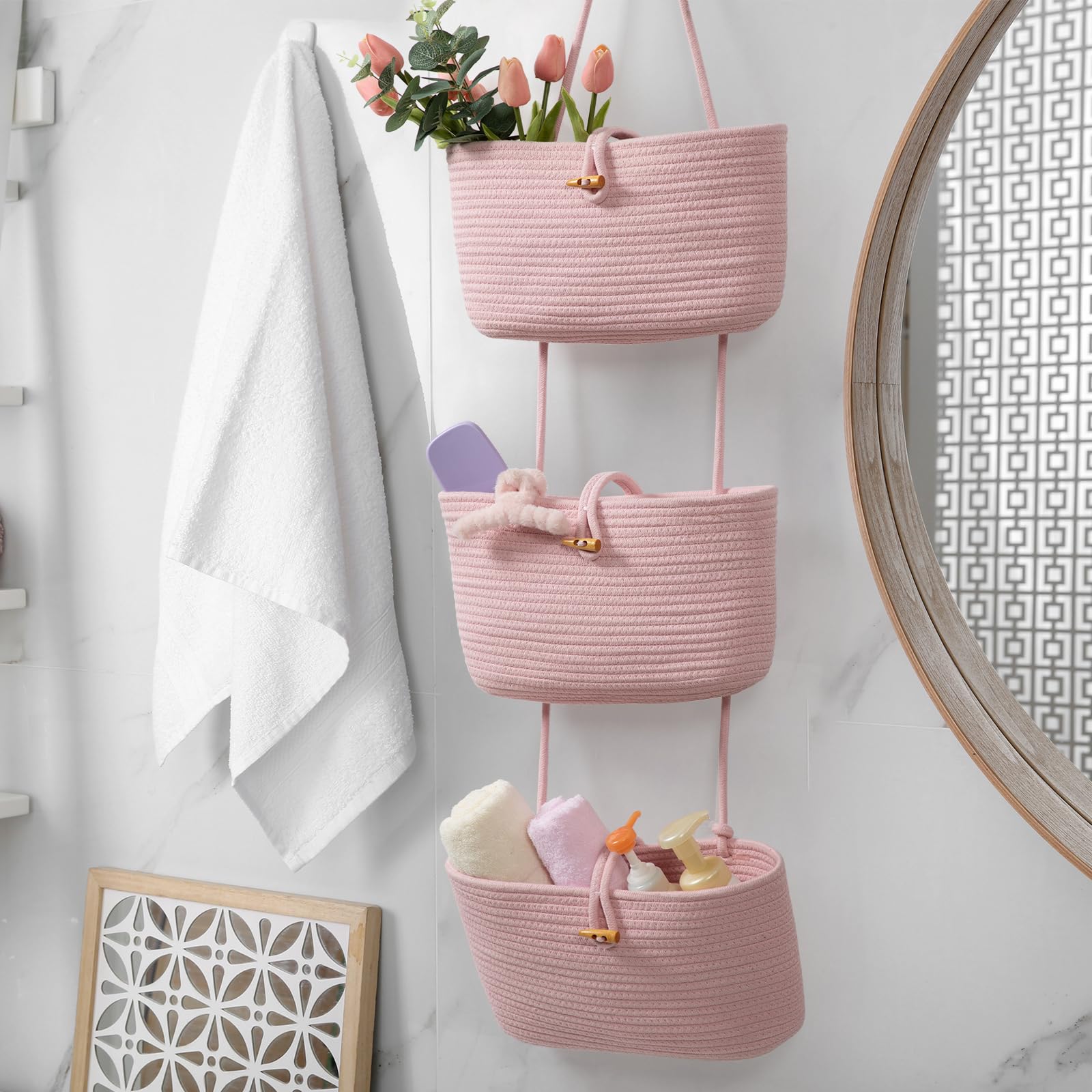 TeoKJ foldable hanging baskets for easy storage.
