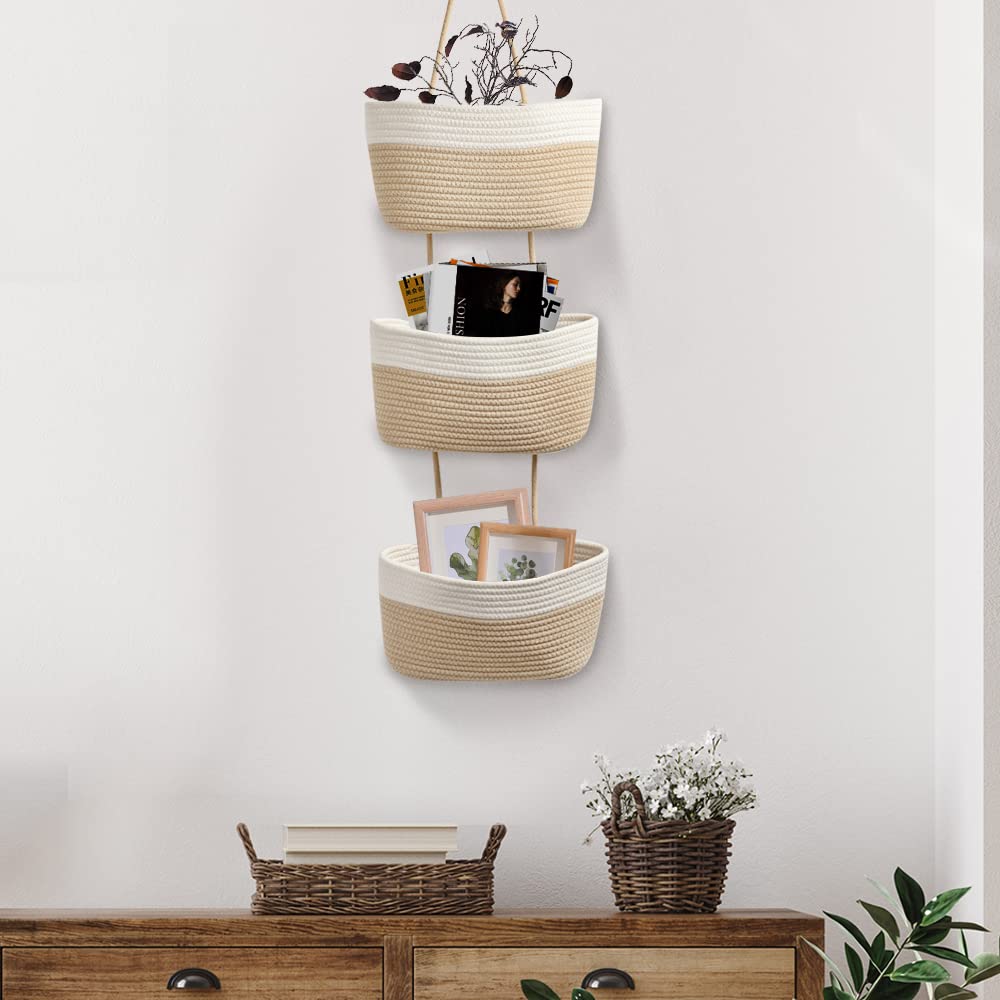 TeoKJ large-capacity hanging basket assembled for space-saving storage