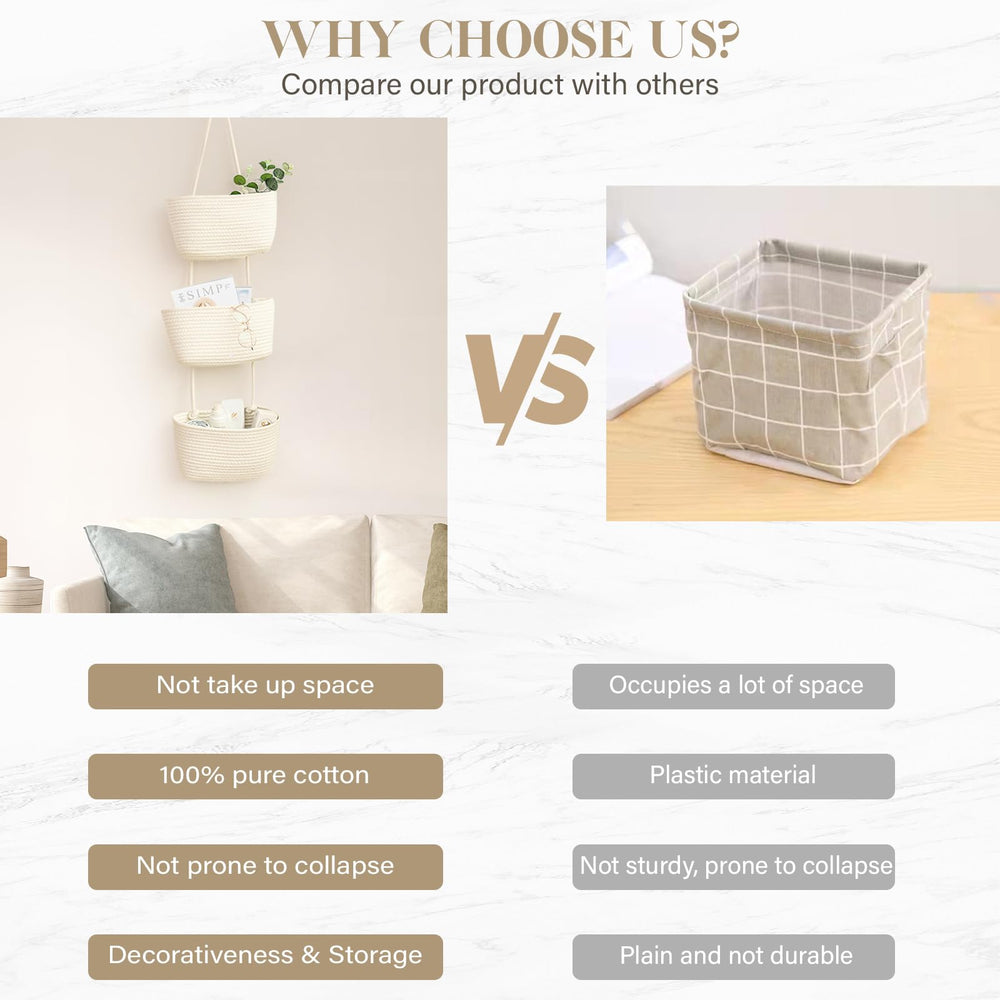 TeoKJ large-capacity baskets hold towels and diapers neatly