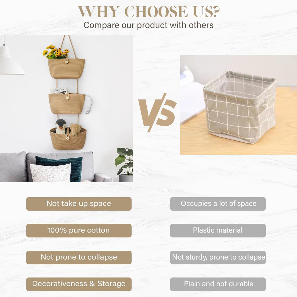 TeoKJ cotton nursery baskets add soft, breathable storage for toys and essentials.
