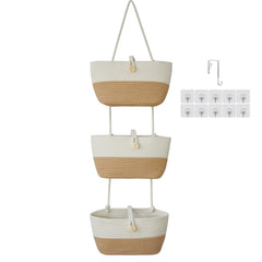 TeoKJ over-the-door baskets demonstrate space-saving storage in a compact setup.