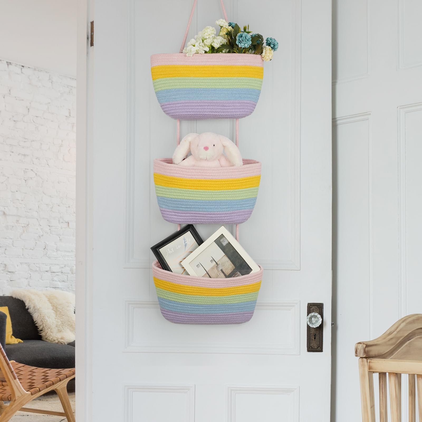 TeoKJ over-the-door hooks included for quick setup and stability